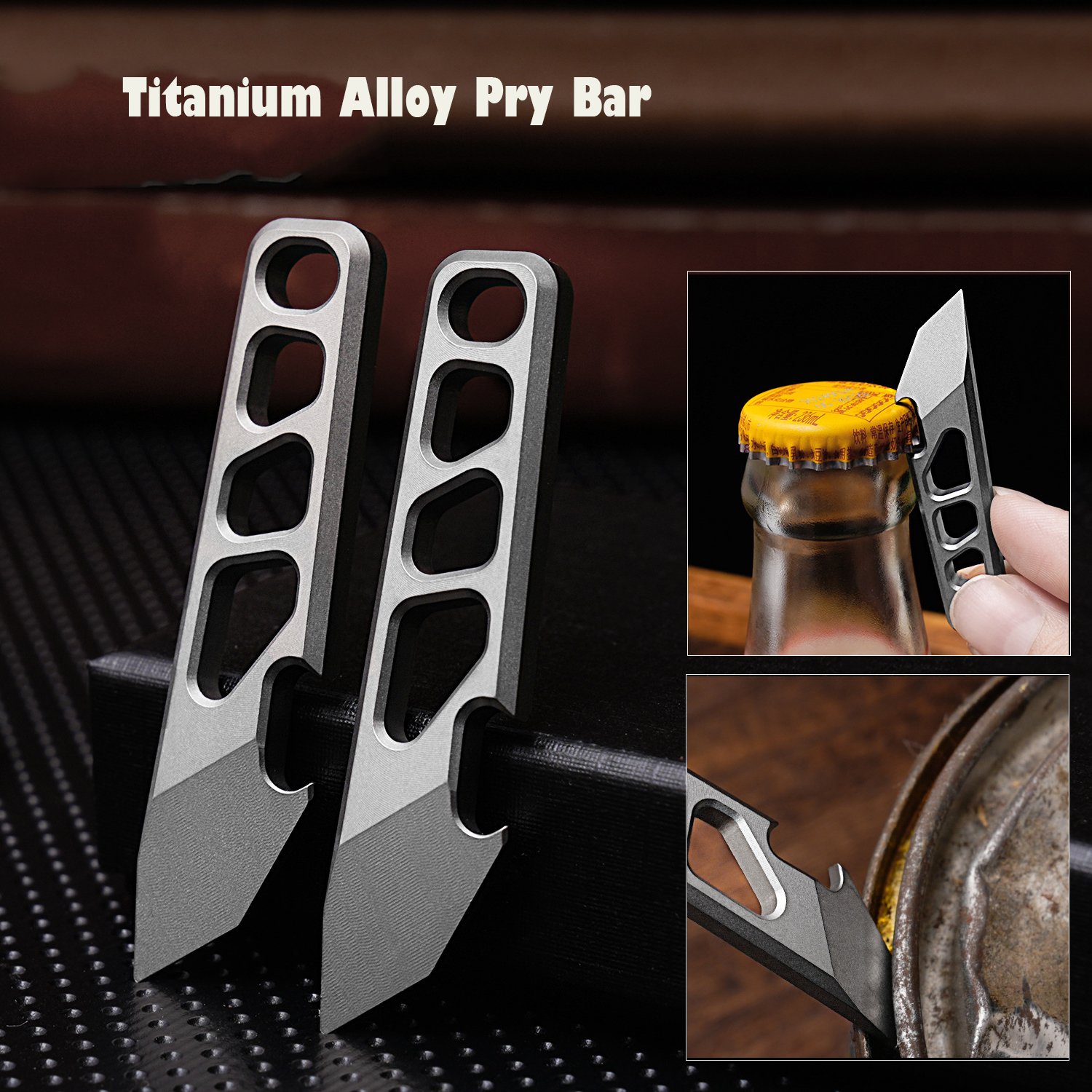 Outdoor Camping Essential Gear - NEW MINI TC4 Titanium Alloy Crowbar