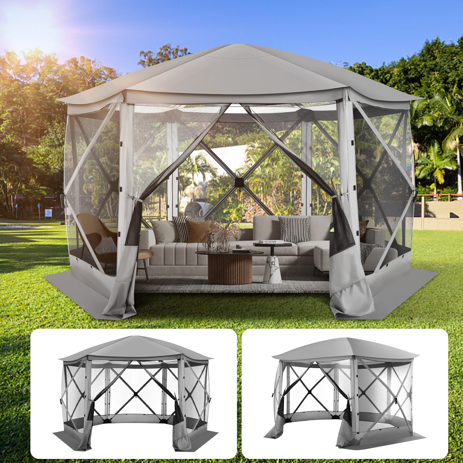 Outdoor Camping House - Pop up Gazebo Screen Tent Screen