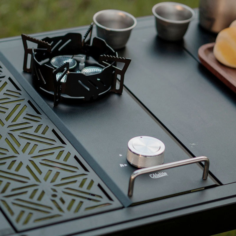 Outdoor Camping Cooking Table - Mini Split Gas Stove Half Unit