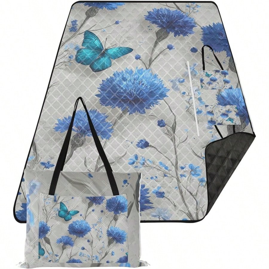 Outdoor Camping Blanket - Picnic Blankets 118''x80'' Waterproof Sandproof Foldable
