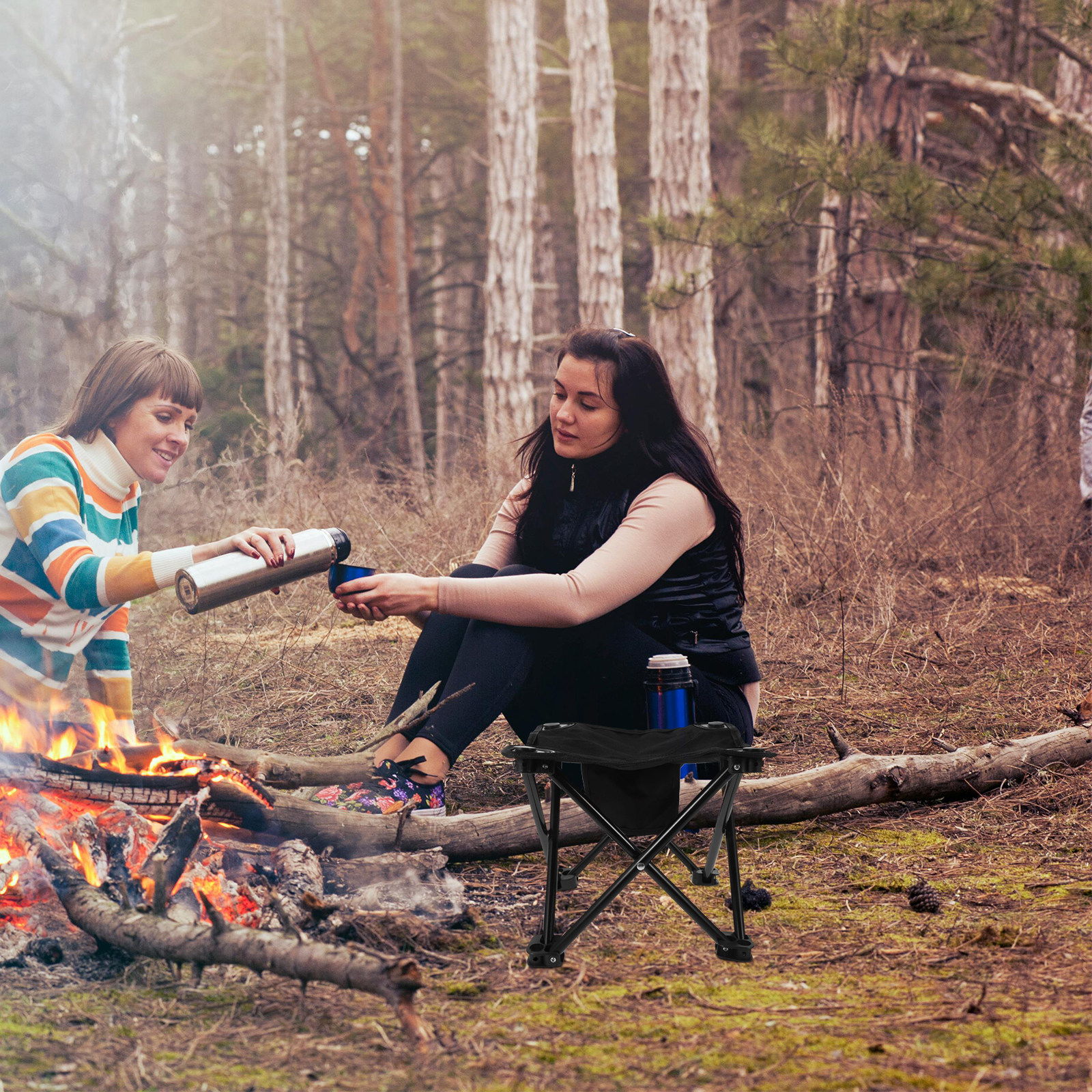 Outdoor Camping Activities For Adults - Folding Stool Portable Collapsible Camping Bench