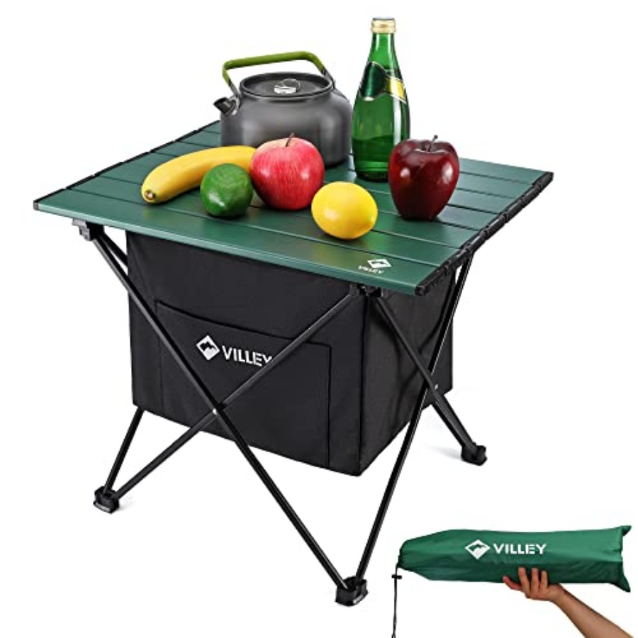 Outdoor Camping Cooking Table - Por Side, Ultralight Aluminum Folding Beach