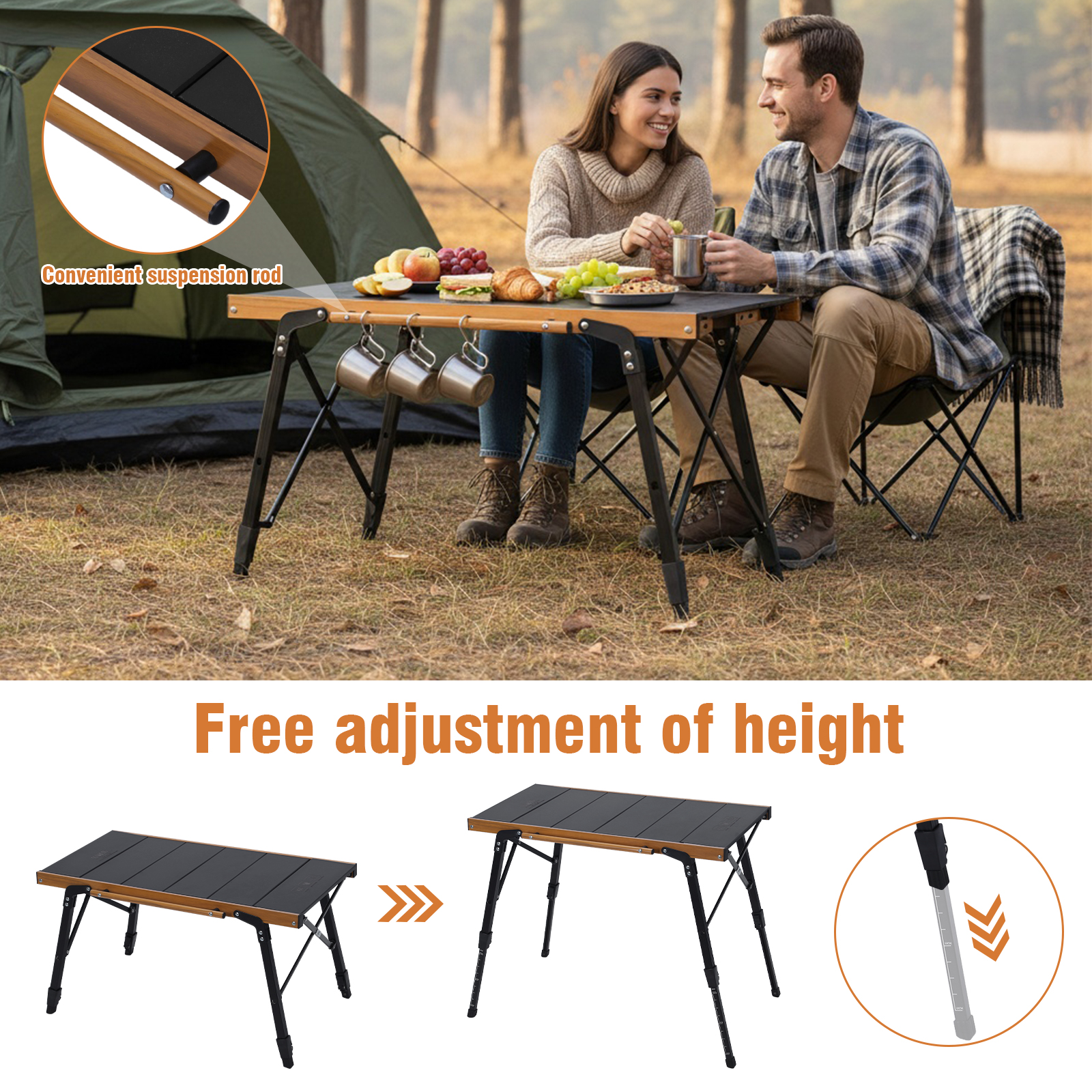 Portable Camping Table with St - đánh giá và giá Outdoor Camping Cooking Table