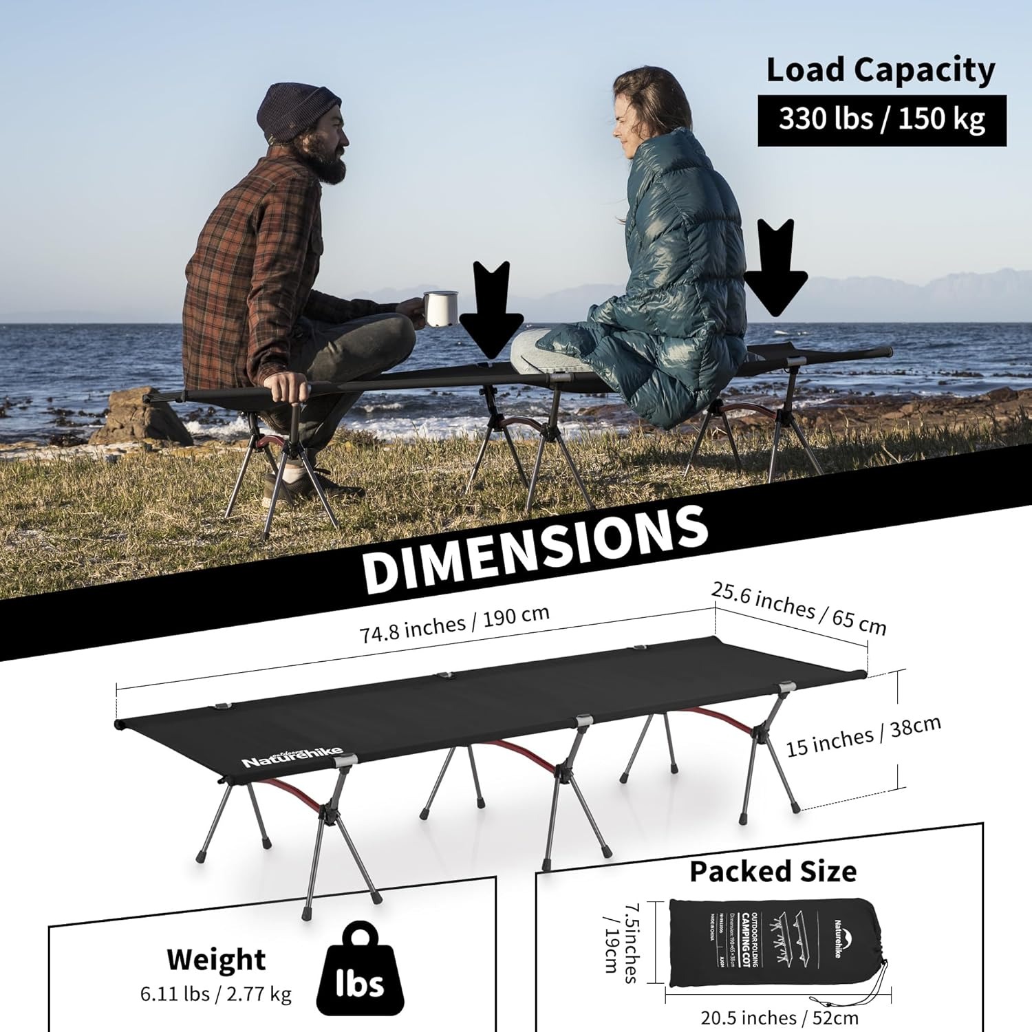 Naturehike Folding Camping Cot - đánh giá và giá Outdoor Camping House