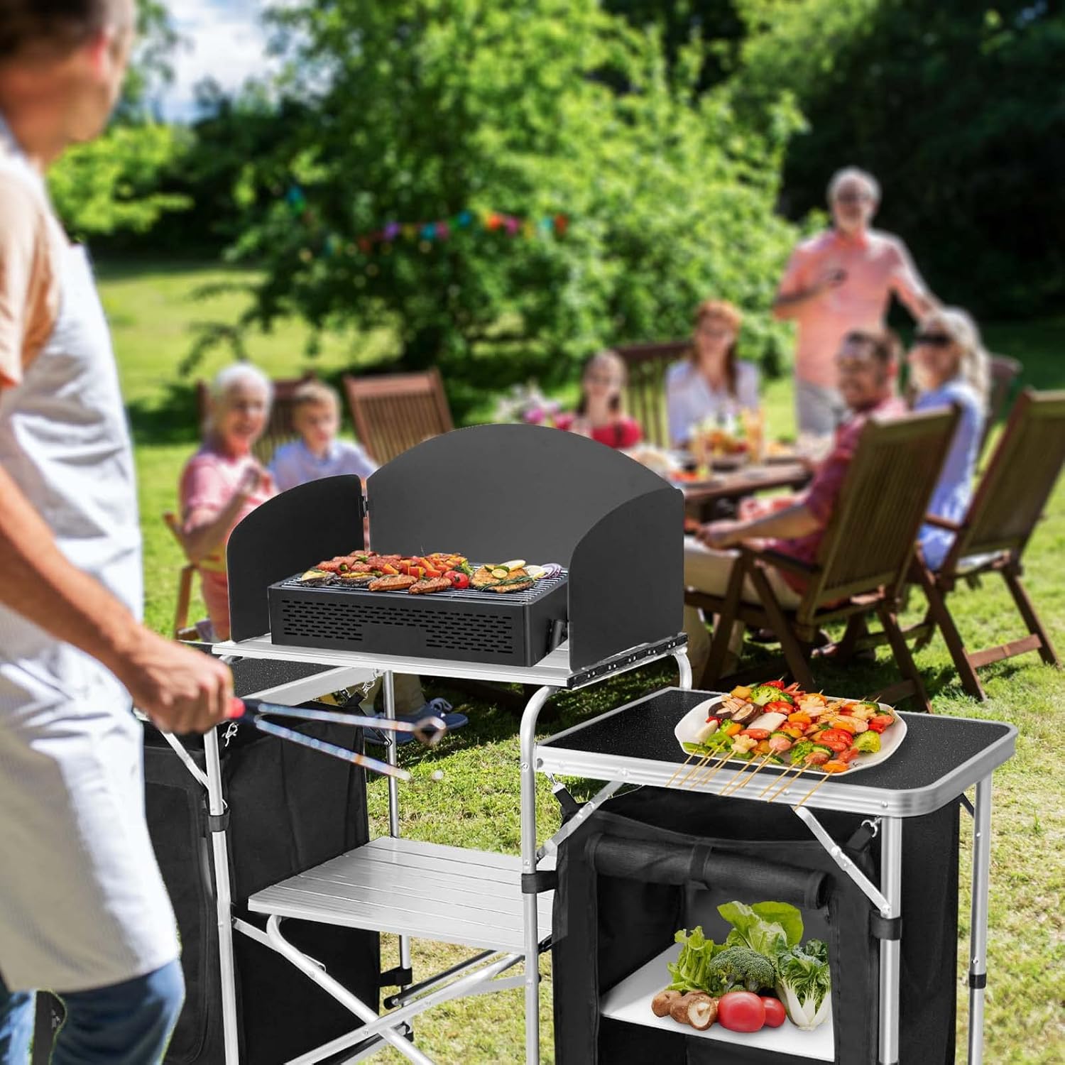 Folding Camping Kitchen Table  - đánh giá và giá Outdoor Camping Cooking Table