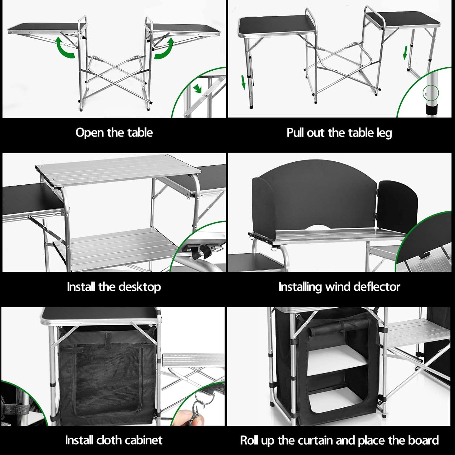 Folding Camping Kitchen Table  - đánh giá và giá Outdoor Camping Cooking Table