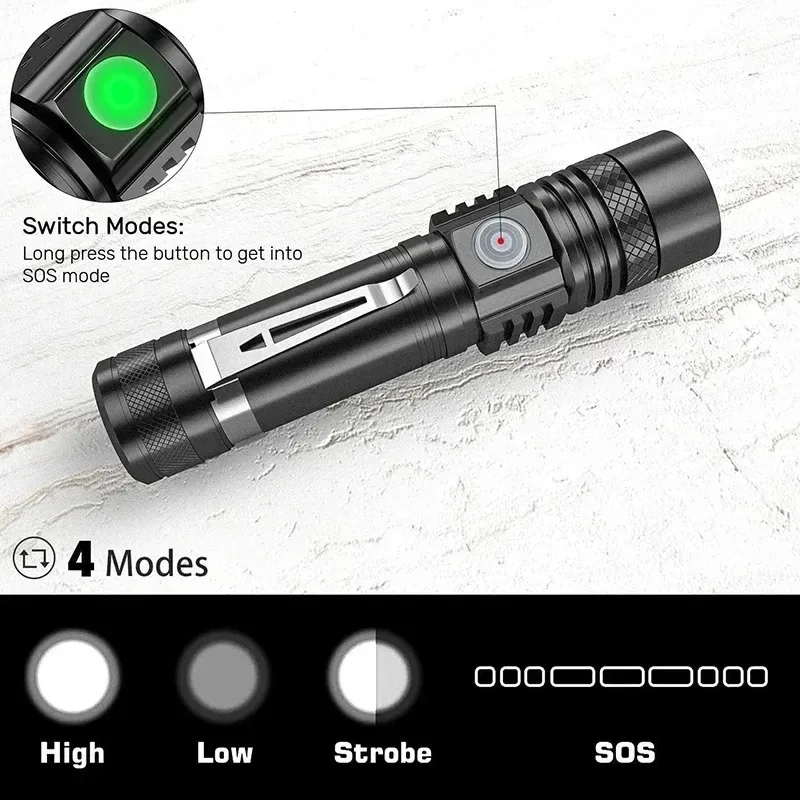 T6 LED Rechargeable Flashlight - đánh giá và giá Outdoor Camping Glamping