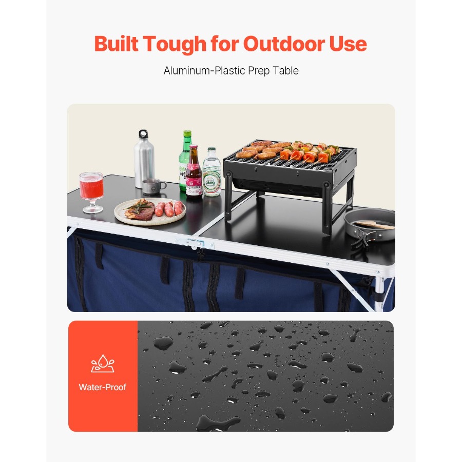 Camping Kitchen Table, Aluminu - đánh giá và giá Outdoor Camping Cooking Table
