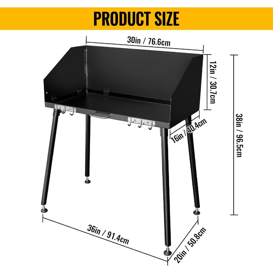 30 x 16 Inch Carbon Steel Dutc - đánh giá và giá Outdoor Camping Cooking Table