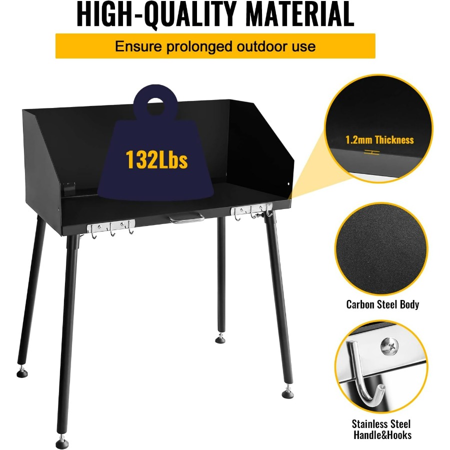 30 x 16 Inch Carbon Steel Dutc - đánh giá và giá Outdoor Camping Cooking Table