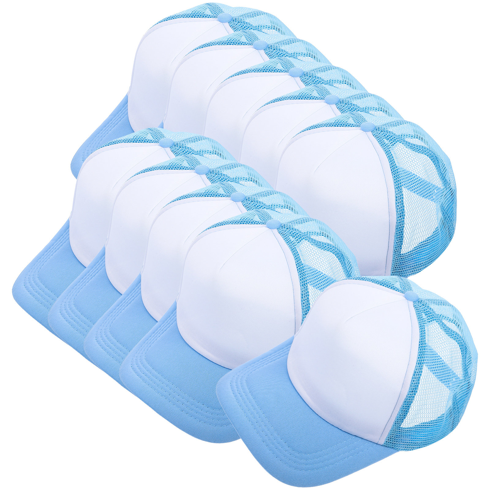 10Pcs Mesh Baseball Hat Blank  - đánh giá và giá Outdoor Camping Activities For Adults