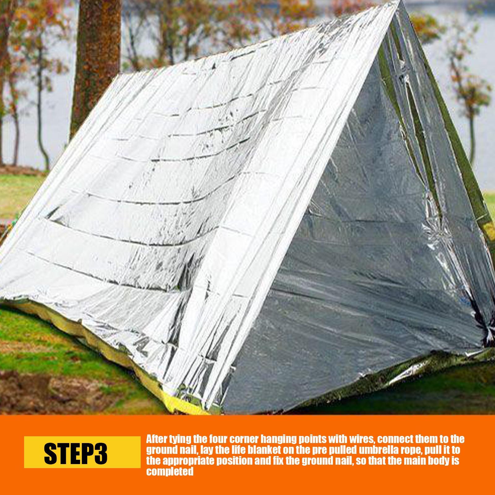 1PC Emergency Blanket Windproo - đánh giá và giá Outdoor Camping Blanket