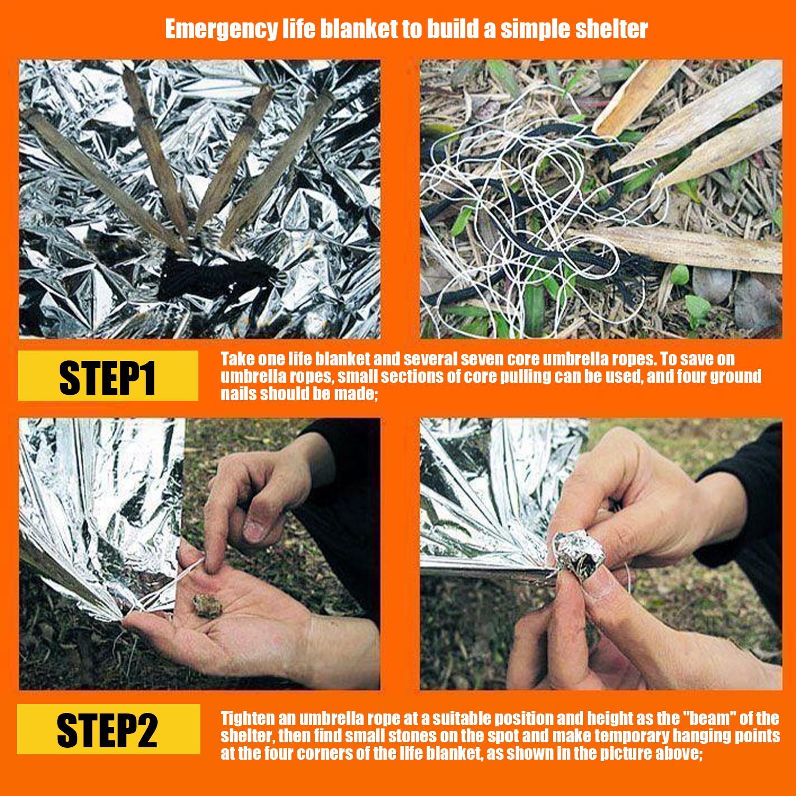1PC Emergency Blanket Windproo - đánh giá và giá Outdoor Camping Blanket