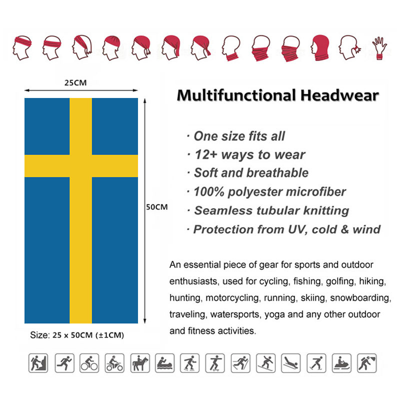 Sweden Flag Printed Bandana He - đánh giá và giá Trekking Gaiters