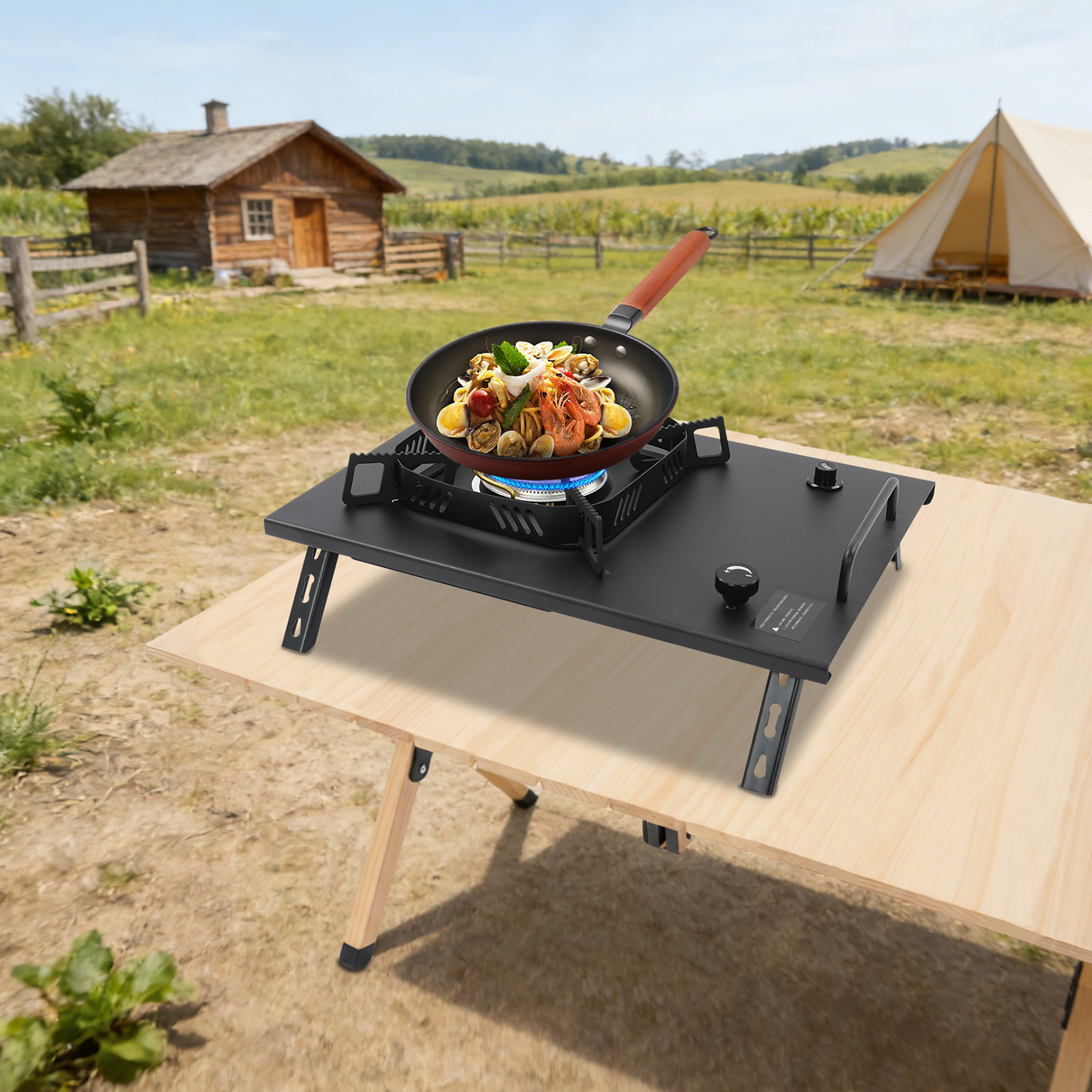 Black Outdoor Gas Stove, Folda - đánh giá và giá Outdoor Camping Gas Stove