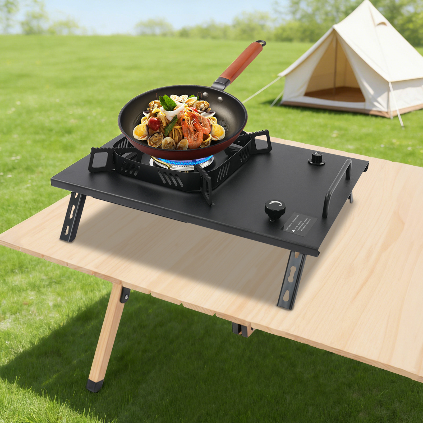 Black Outdoor Gas Stove, Folda - đánh giá và giá Outdoor Camping Gas Stove