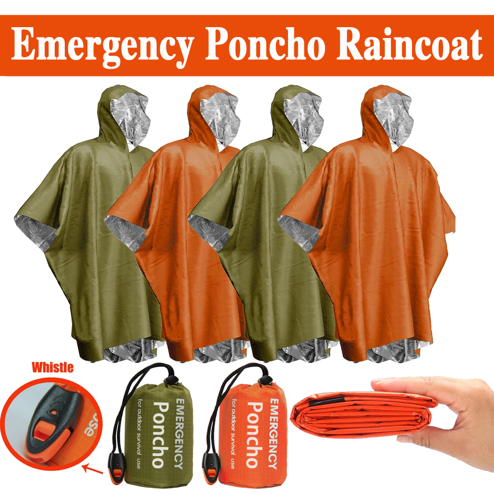 Emergency Rain Poncho Thermal  - đánh giá và giá Outdoor Camping Essential Gear
