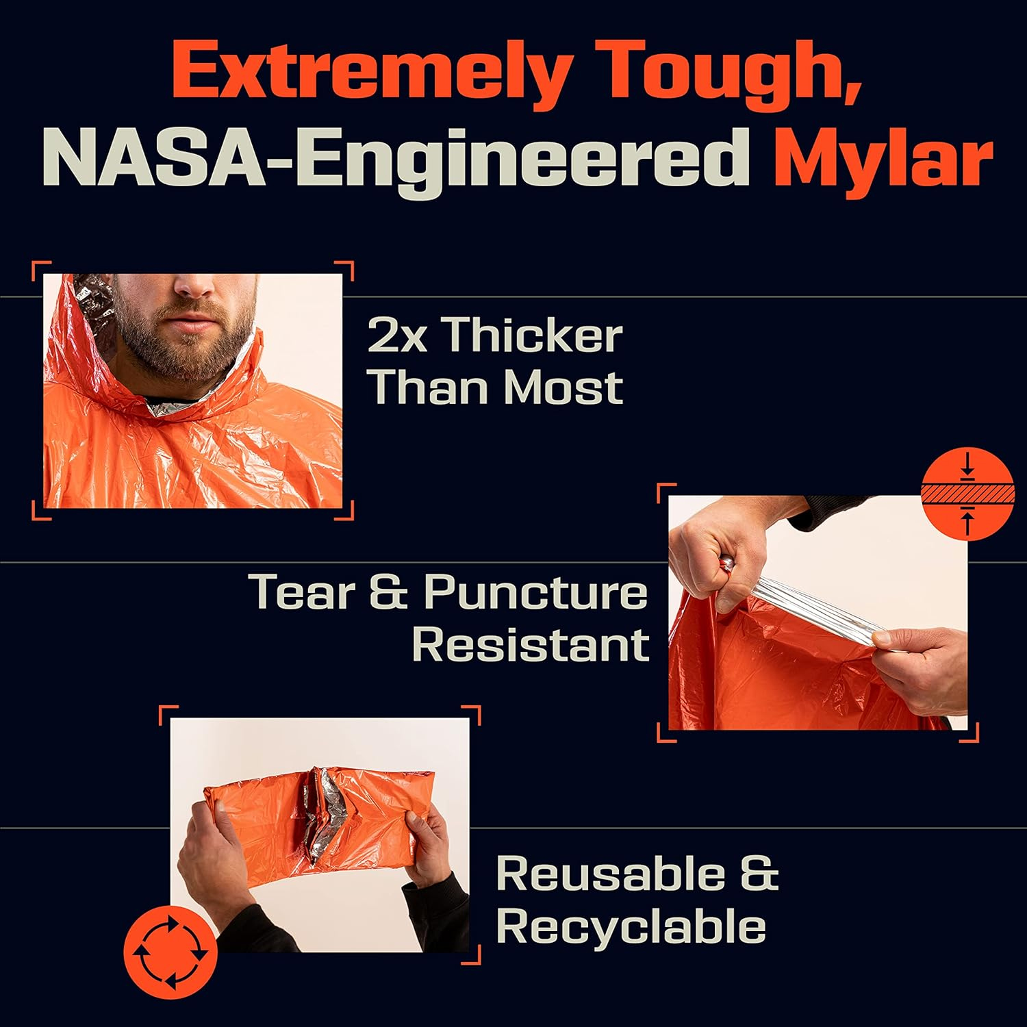 Emergency Rain Poncho Thermal  - đánh giá và giá Outdoor Camping Essential Gear