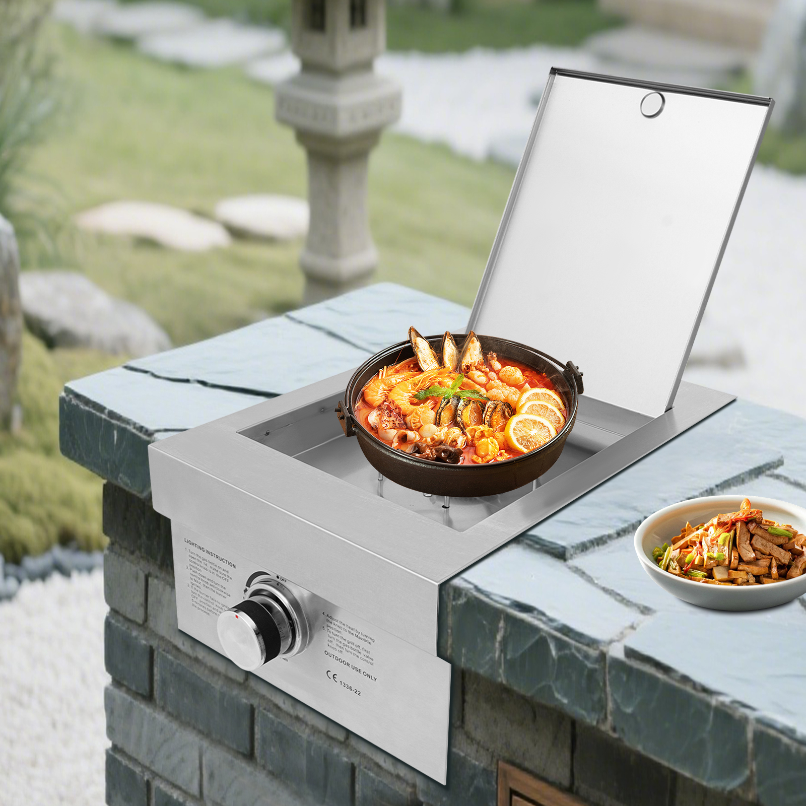 Gas Stove, Embedded/Outdoor, 3 - đánh giá và giá Outdoor Camping Gas Stove