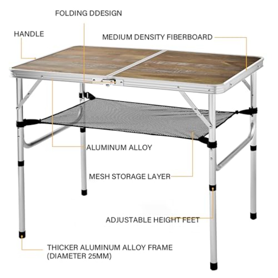 Aluminum Camp Table Folding Ta - đánh giá và giá Outdoor Camping Cooking Table