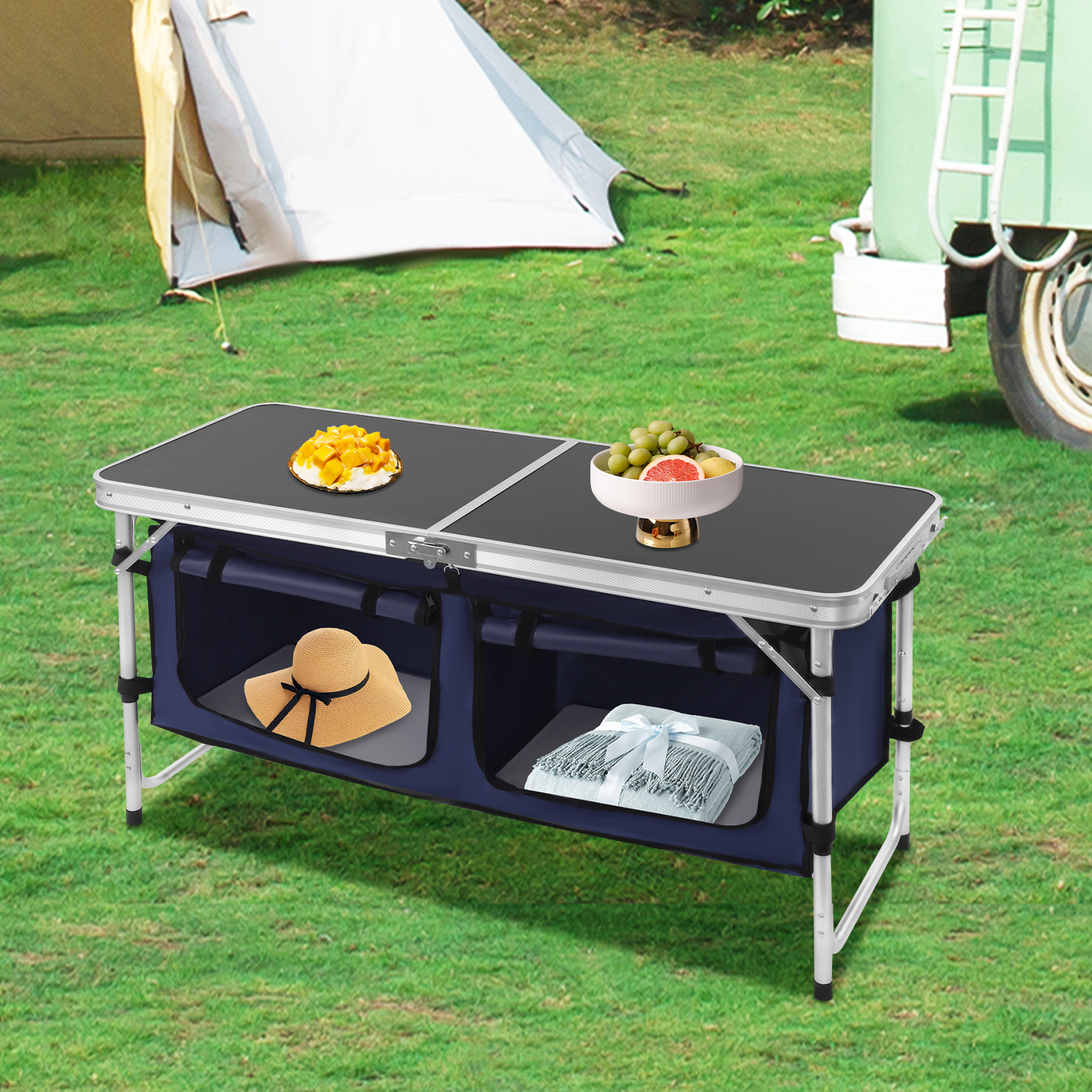 Camping Folding Table Cooking  - đánh giá và giá Outdoor Camping Cooking Table
