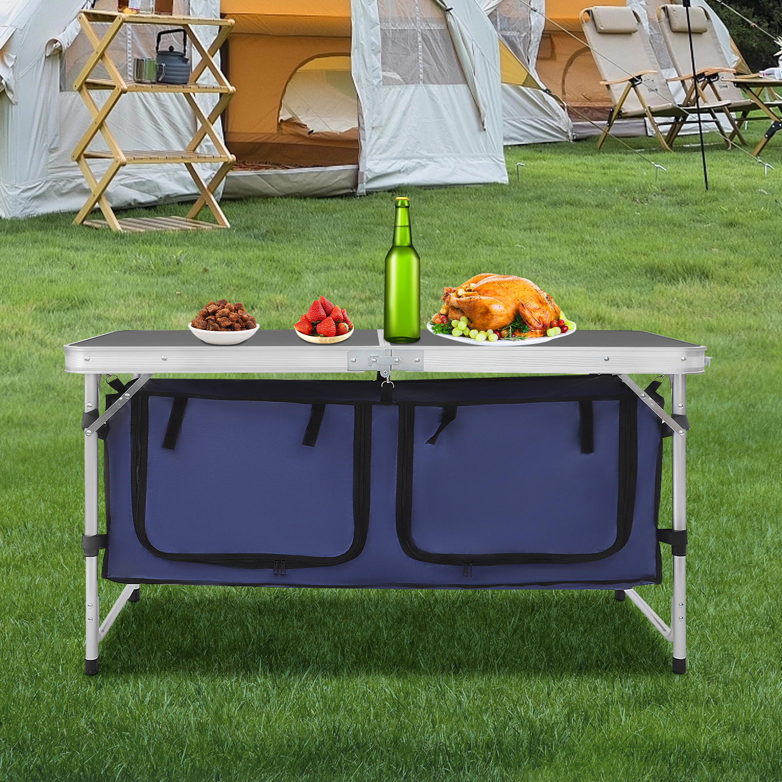 Camping Folding Table Cooking  - đánh giá và giá Outdoor Camping Cooking Table