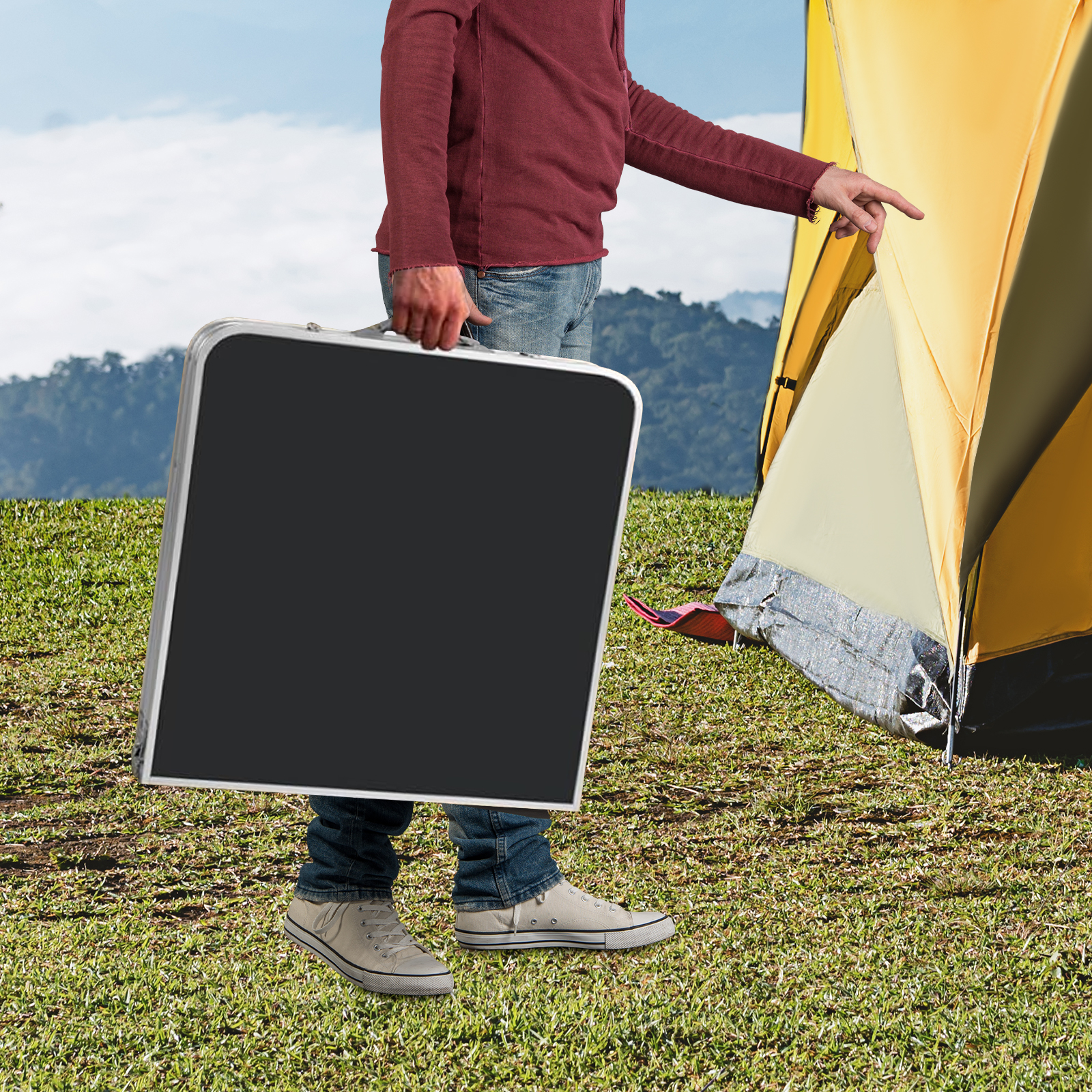 Camping Folding Table Cooking  - đánh giá và giá Outdoor Camping Cooking Table
