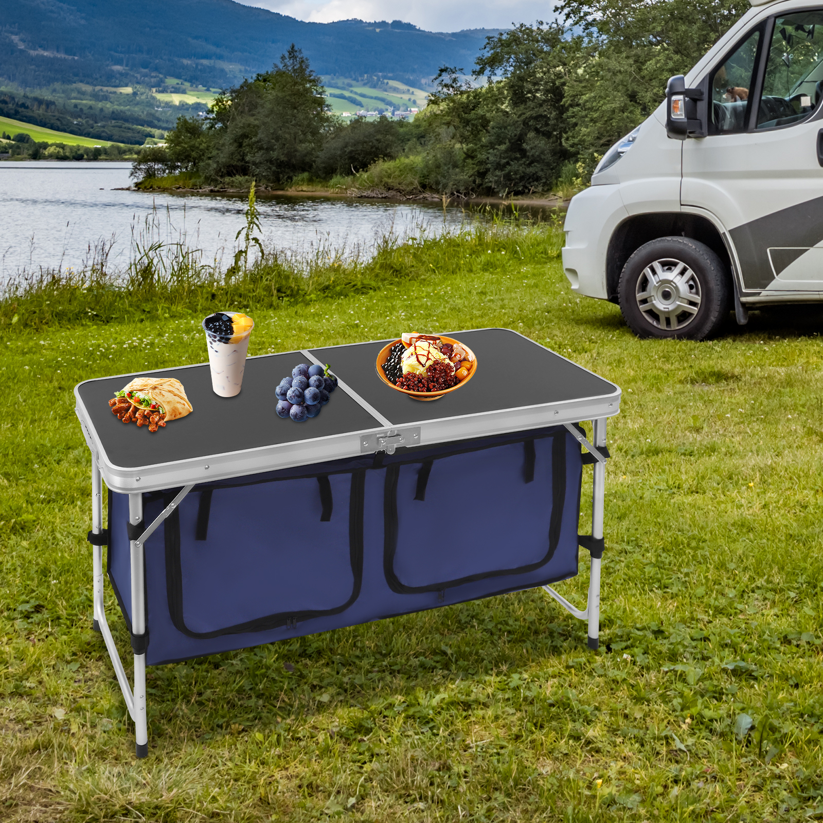 Camping Folding Table Cooking  - đánh giá và giá Outdoor Camping Cooking Table