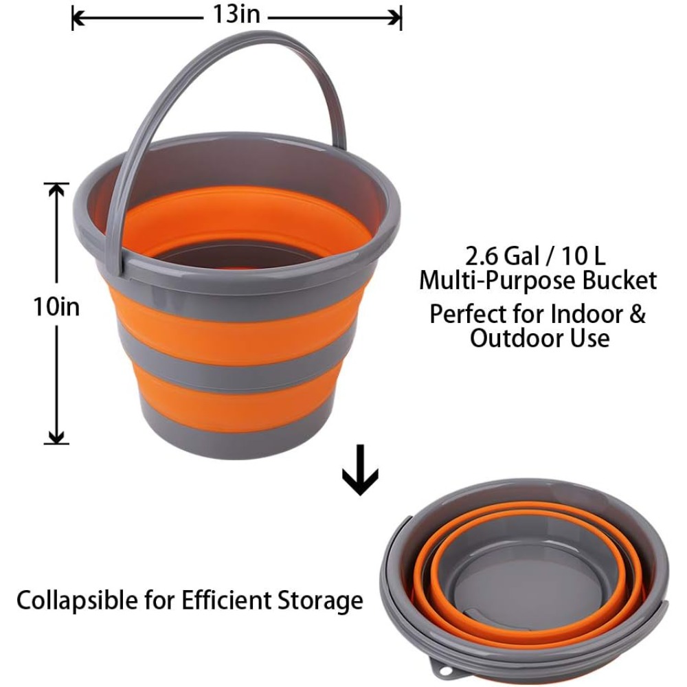 2 Pack Collapsible Plastic Buc - đánh giá và giá Outdoor Camping House