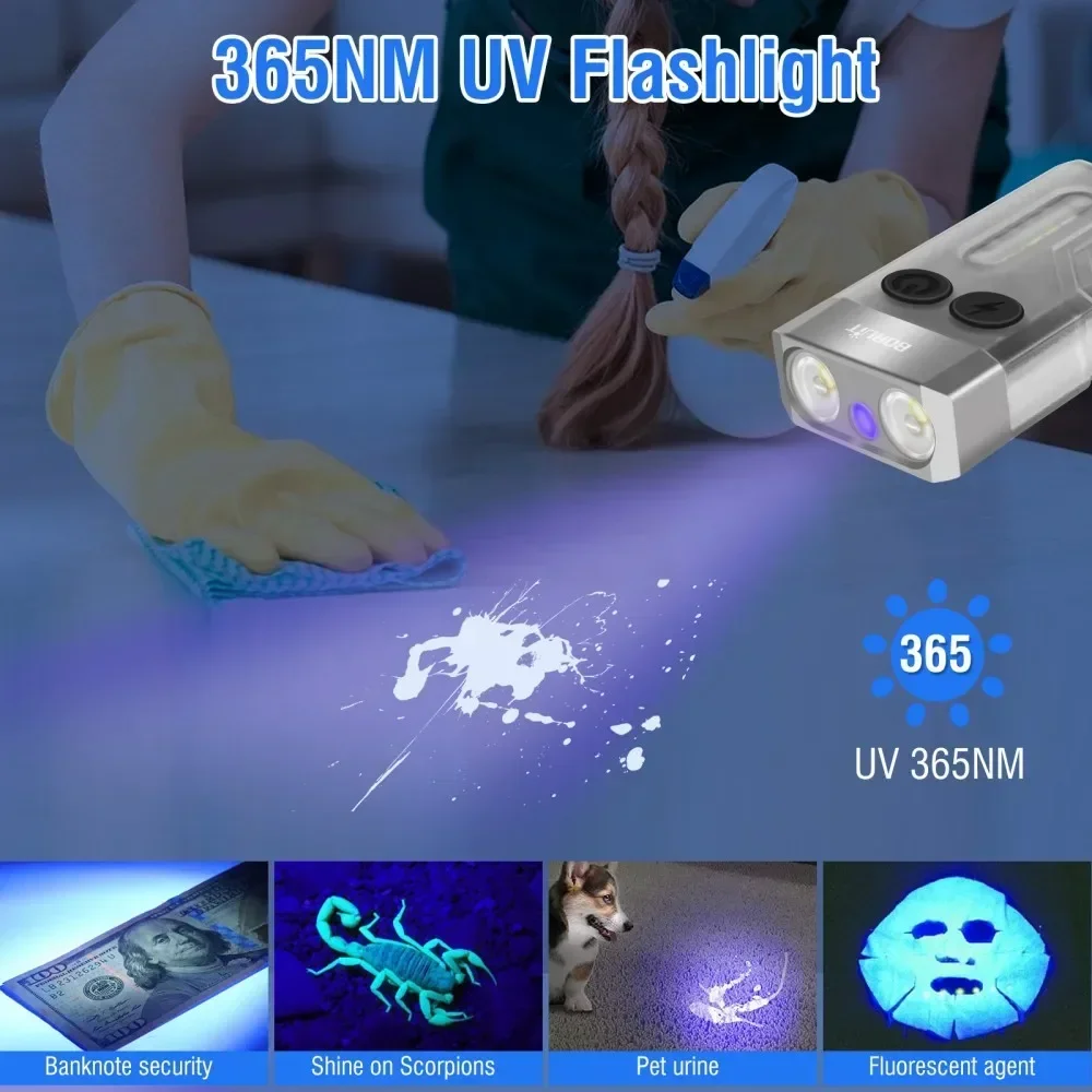 BORUiT V10 Keychain UV LED EDC - đánh giá và giá Outdoor Camping Glamping