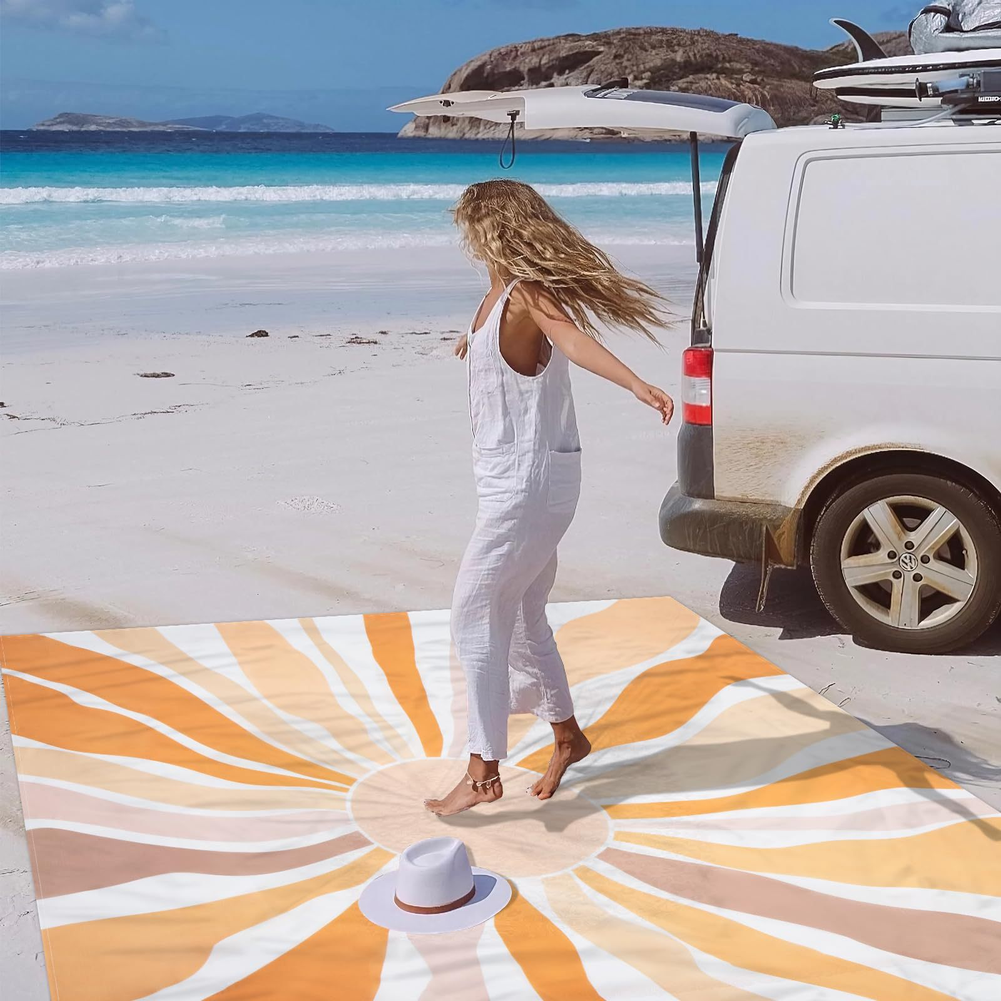 Waterproof Striped Beach Mat f - đánh giá và giá Outdoor Camping Activities For Adults
