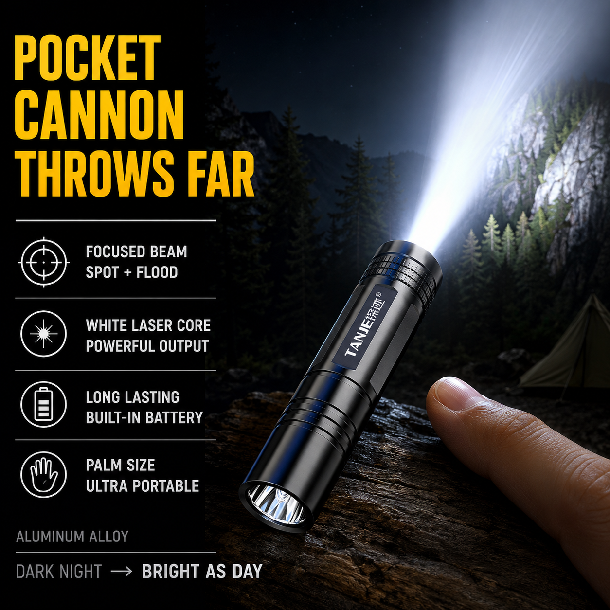 Outdoor Flashlight Small Mini  - đánh giá và giá Outdoor Camping Items